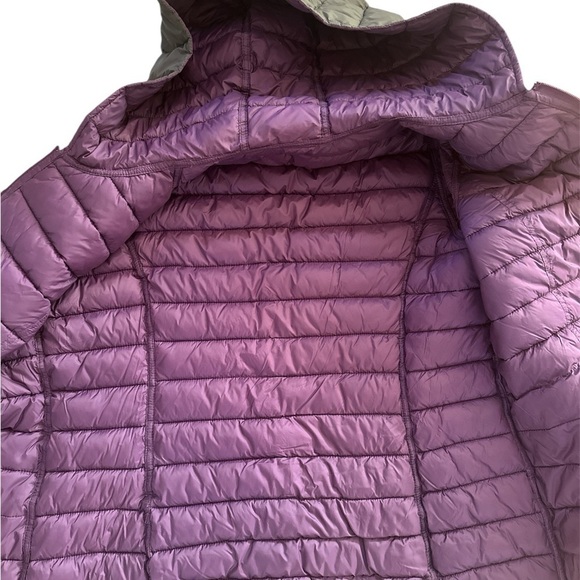 Nautica 2 in 1 purple black XL reversible puffer hooded jacket winter cold‎ - Picture 4 of 8